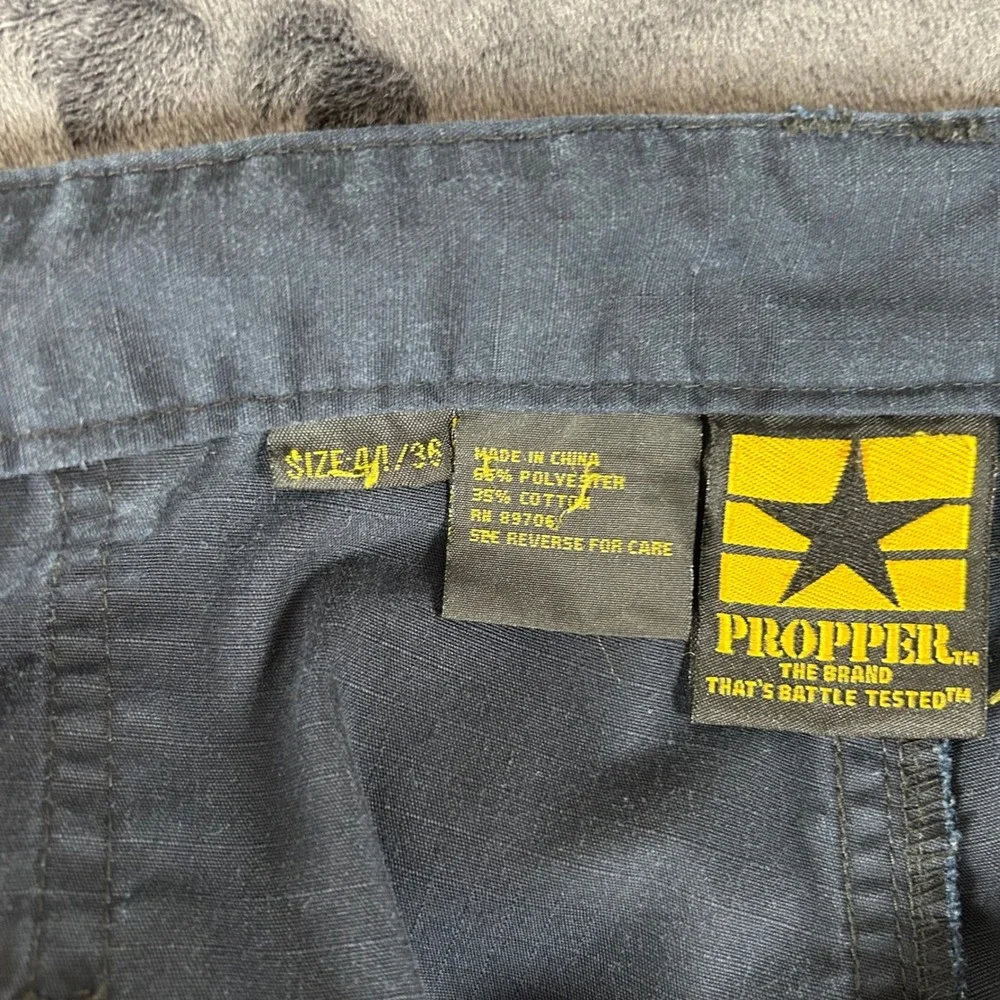 Propper‎ Cargo Tactical Pants Mens 44 Navy Blue Ripstop Multi-Pocket Workwear